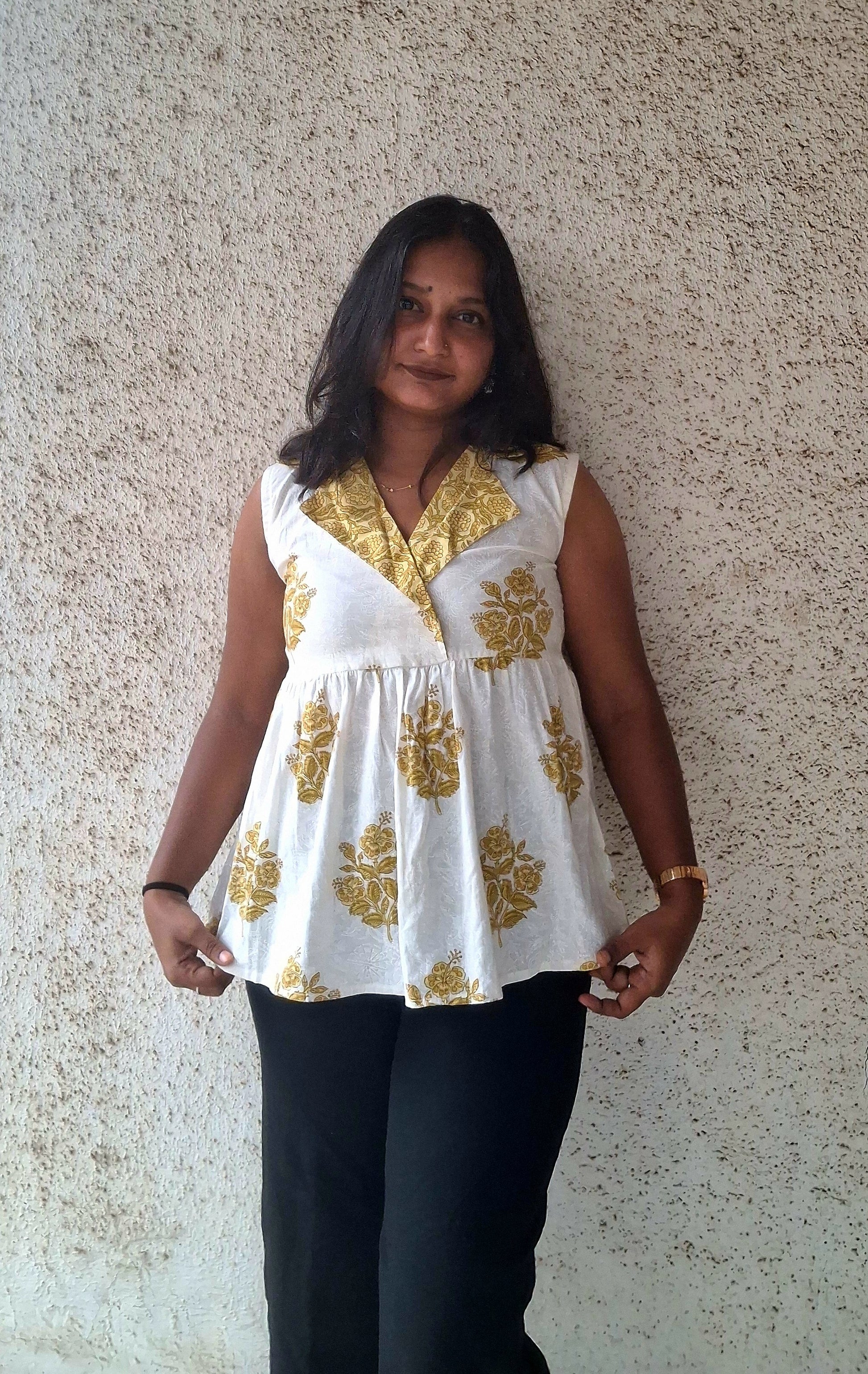Golden Bloom Kurti