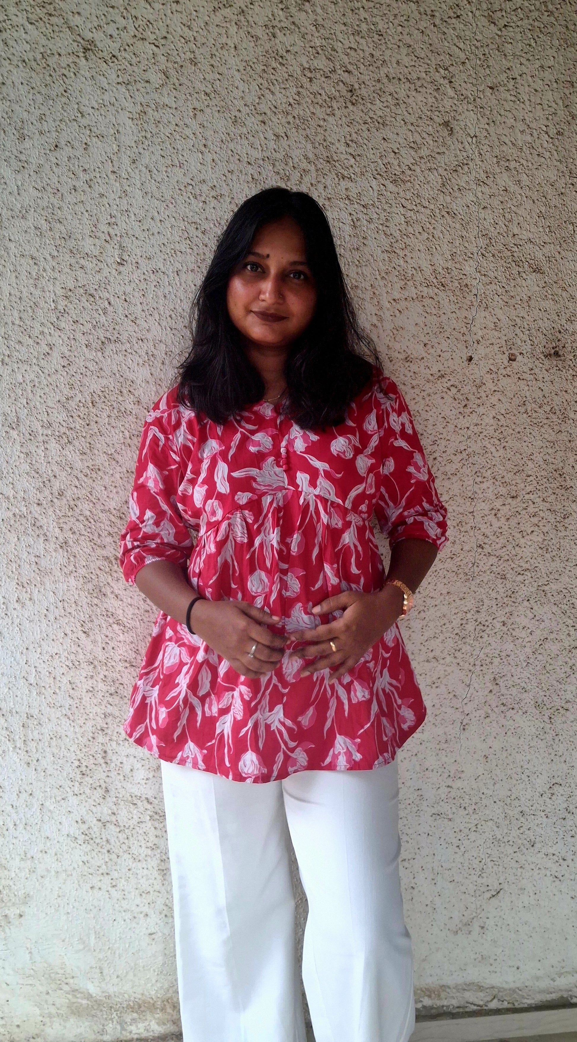 Rosy Breeze Kurti 🌬️