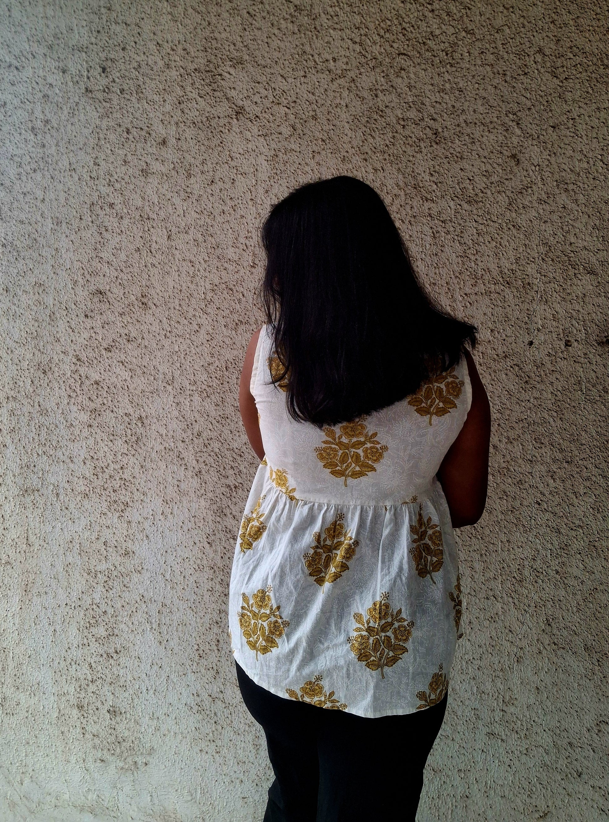 Golden Bloom Kurti