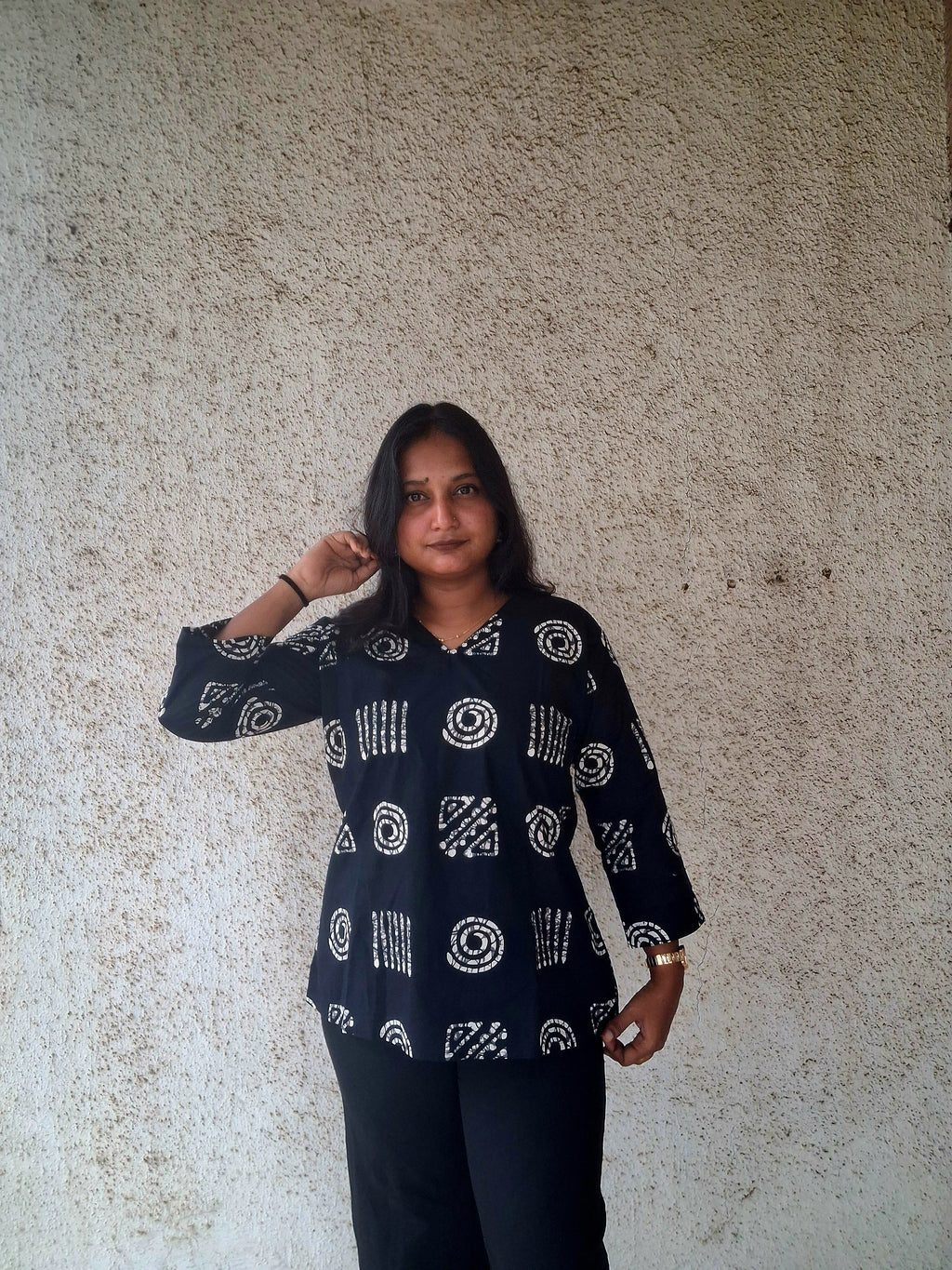 Midnight Motif Kurti 🌙