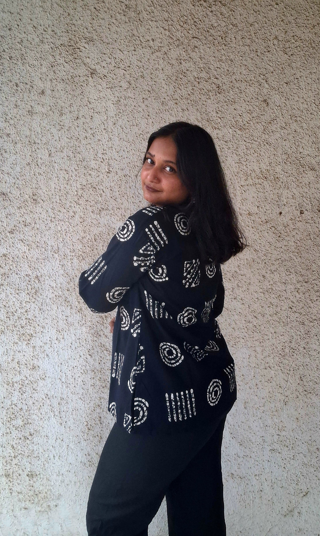 Midnight Motif Kurti 🌙