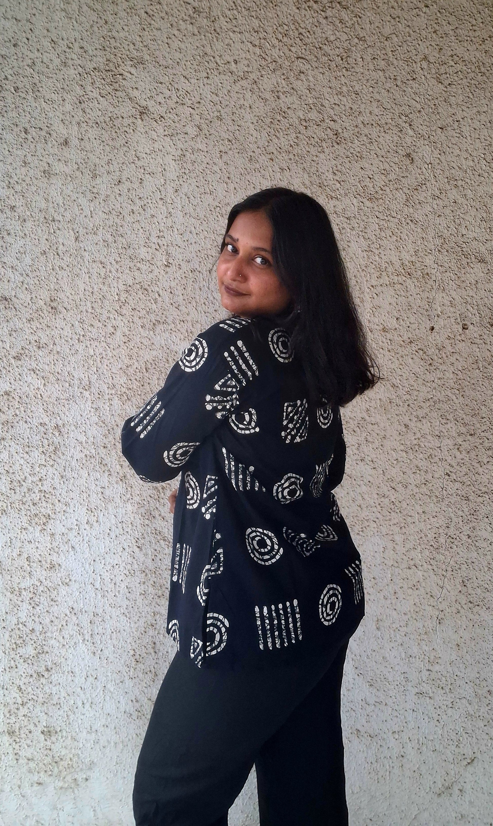 Midnight Motif Kurti 🌙