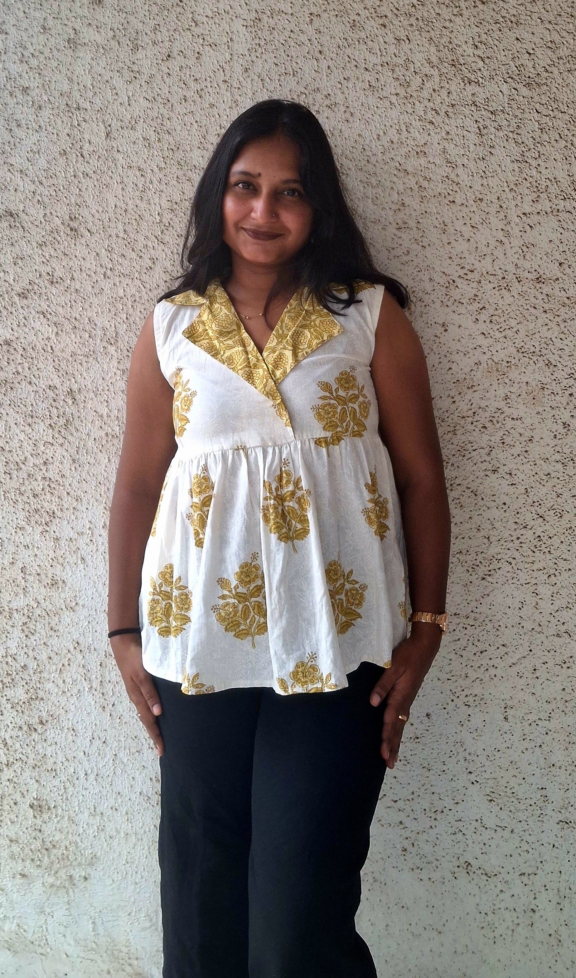 Golden Bloom Kurti