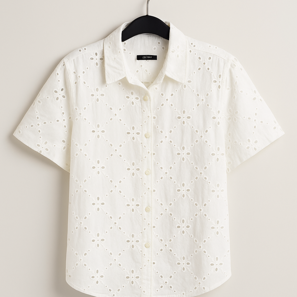 Cutwork Cotton Shirt