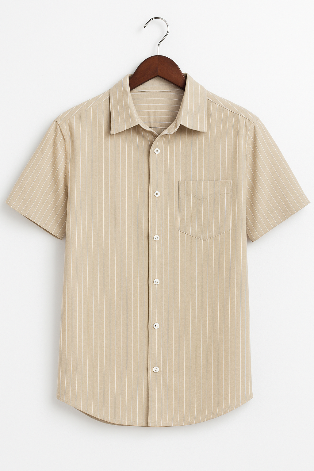 Beige Classic Stripe Shirt