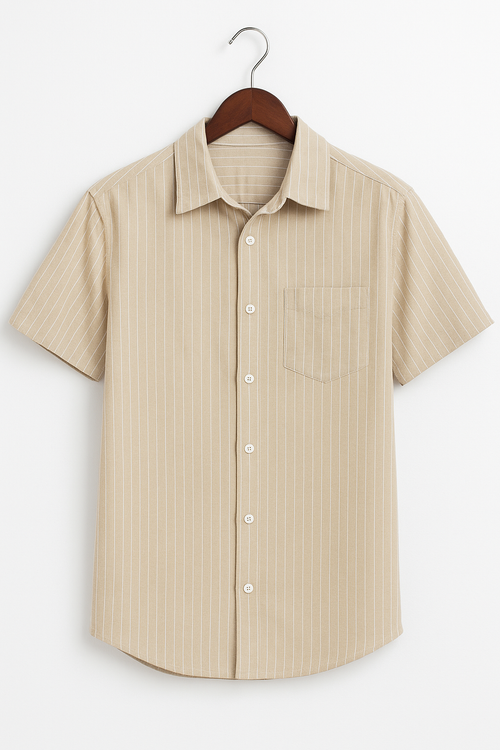 Beige Classic Stripe Shirt