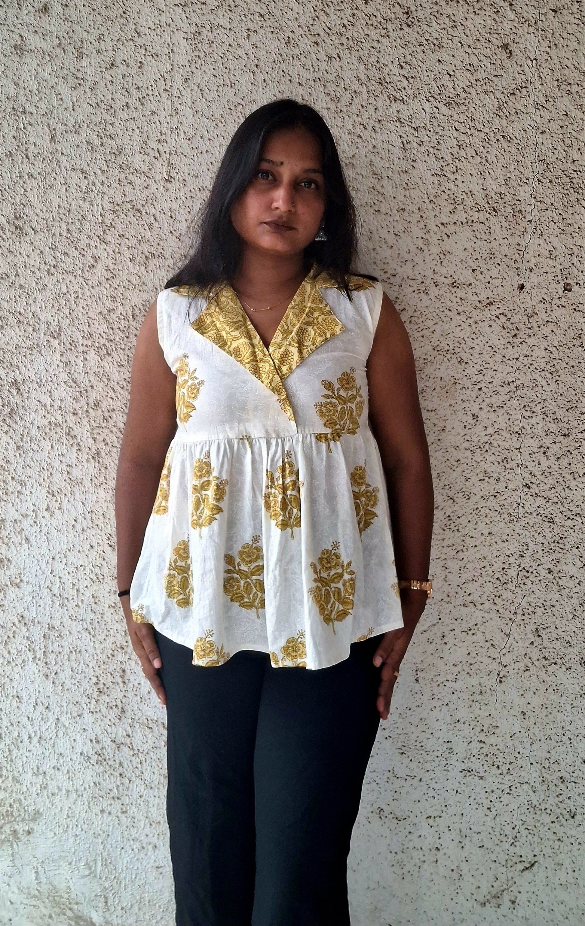 Golden Bloom Kurti