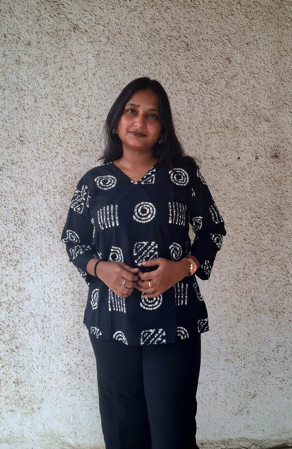 Midnight Motif Kurti 🌙
