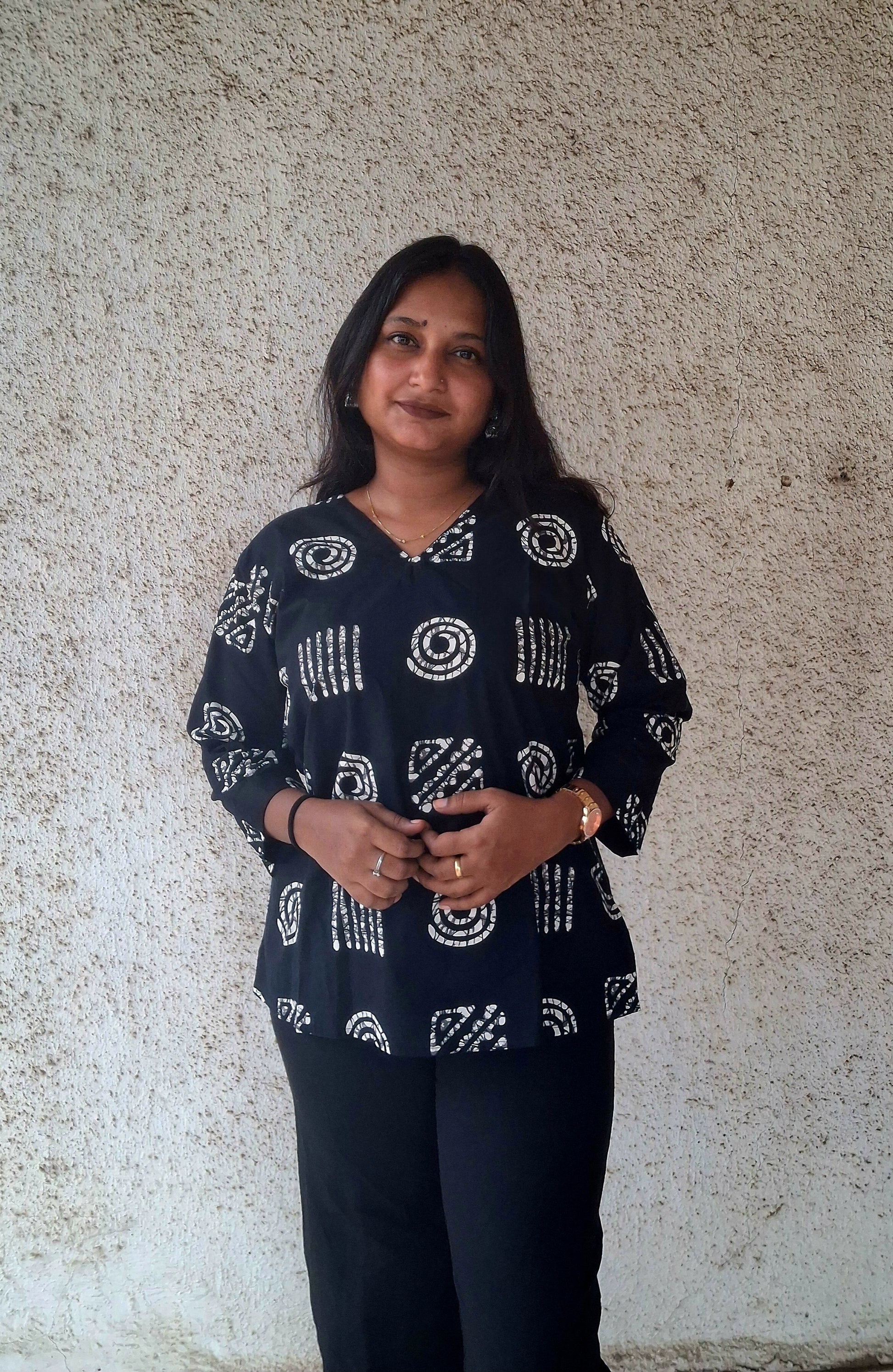 Midnight Motif Kurti 🌙